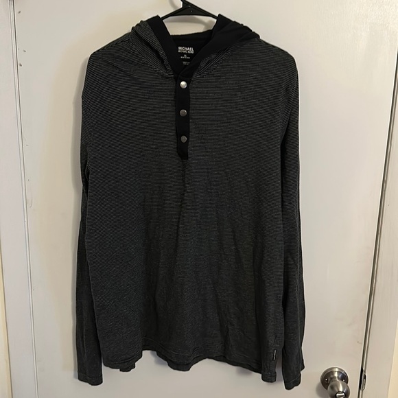 Michael Kors hooded 1/4 button long sleeve size XL - Picture 1 of 4